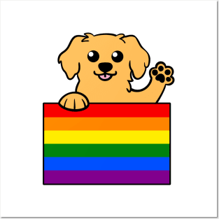 Love is Love Puppy - Golden v2 Posters and Art